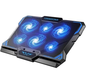 Laptop Cooling Pad Ständer Riser 6 leise LED Lüfter 15,6 - 17 Zoll Laptops Notebook - Bild 1 von 23
