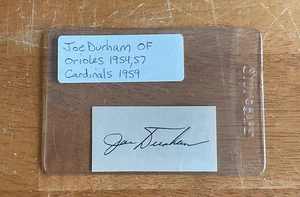 Joe Durham Orioles Cardinals Signed Autograph Album Page Cut Sig - Picture 1 of 2
