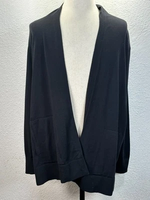 Suéter cárdigan Land's End XL negro sin cierre para hombre Foto 1 de 4