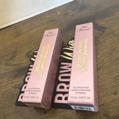TOO FACED Natural Blonde Brow Gel Brush On Hair Fluffy Brow Gel 2 Pack NEW - Image 1 of 4