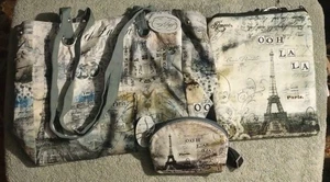 Sally Jean "OOH LA LA" Travel Kit. Bag, i-Pad Bag And Pouch. New - Picture 1 of 5