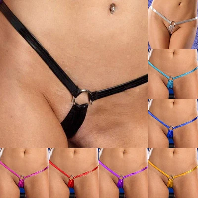 Größentabelle Polyester dunkelblau Tanga weiblich leicht gedehnt Schlüsselwö - Bild 1 von 4