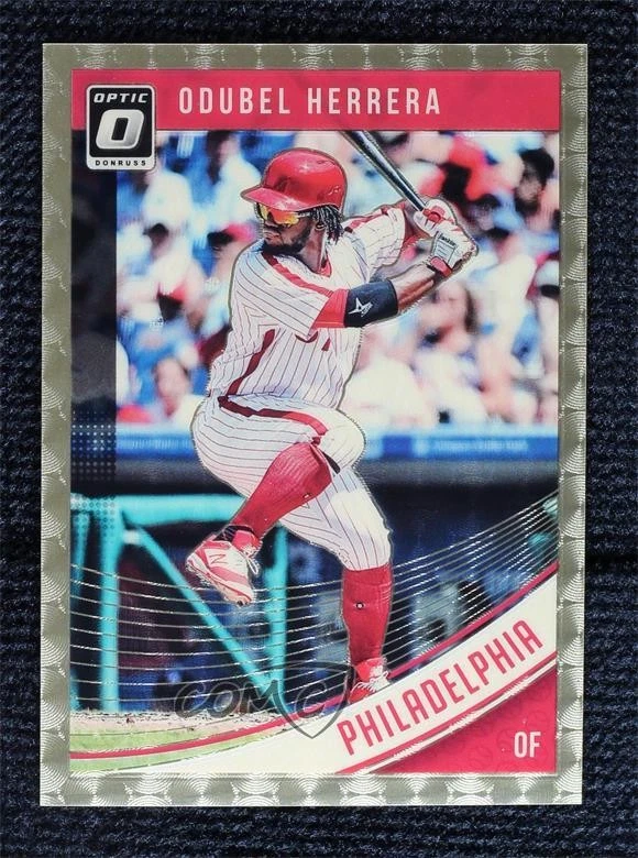 2018 Panini Donruss Optic Gold Vinyl Prizm 1/1 Odubel Herrera #85 Foto 1 de 2