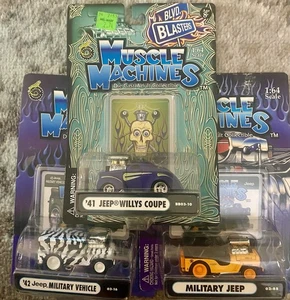 Muscle Machines 41/42 Jeep Willy Coupe & Military Vehicles X3 - Picture 1 of 5