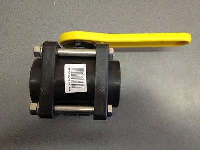 1-1/4" FULL PORT POLY BALL VALVE W/ STAINLESS BOLTS NORWESCO P#61120 - Image 1 of 3