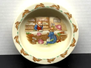 Royal Doulton Bunnykins Bone China Heavy Rimmed Cereal Bowl Mr. Piggly Stores - Picture 1 of 8
