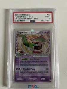 Pokemon English Card EX Dragon Frontiers Flygon ex 92/101 PSA 9 Graded - Foto 1 di 1