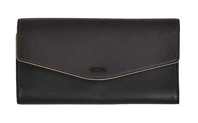 Tumi 黑色和棕色皮革 Nester Organizer 套件钱包 011883DB 全新 145 美元 — 第 1/3 张图片