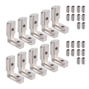 Aluminum T-slot 40x40 profile 5-hole T-join flat connect 120x120x6mm plate 2-pcs Aluminum T-slot 40x40 profile 5-hole T-join flat connect 120x120x6mm plate 2-pcs