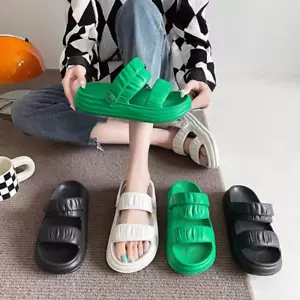 Modische lässige Damen-Plateausandalen zwei Trage-Hausschuhe Step Poop Flip-Flops Plateau - Bild 1 von 15