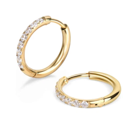 20Pcs 1,2 мм 1,6 мм CZ обруч кольцо серьги пирсинг уха спирали хряща уха гвоздики HOT - Изображение 1 из 4