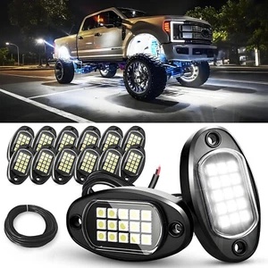8/12/16 Pods LED Rock Lights RGB/Pure White, Truck Underbody Glow Neon Light Kit - Bild 1 von 114