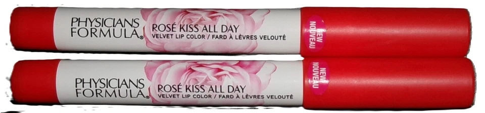 Physicians Formula Rose Kiss All Day Velvet Lip Color-Hot Lips x 2 NEW - Image 1 of 3