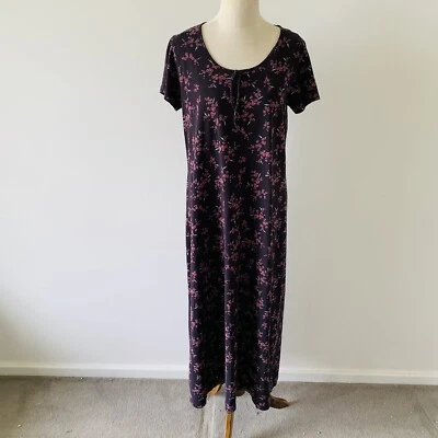 Laura Ashley Vintage Floral Prairie Dress Size M Short Sleeves Cottagecore - Image 1 of 4