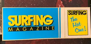 SURFING MAGAZINE VINTAGE 1980's SURF & SKATEBOARD DECAL STICKER 3"x 8" NOS - Picture 1 of 1