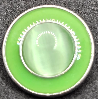 Círculo de piedra verde con esmalte verde para broches de presión de jengibre joyería 18 mm Foto 1 de 3