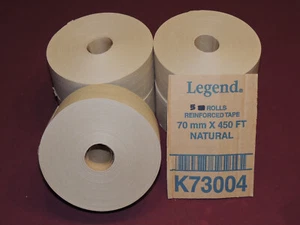 5 Rolls Water Activated Brown Kraft Reinforced Carton Sealing Tape 2-3/4" X 450' - Picture 1 of 5