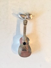 Vintage Sterling Silver Guitar Pin from the mid 40's, great condition & detail