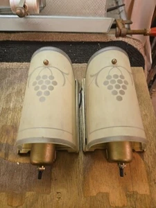 Pair Antique Art Deco Mid Century Wall Sconce Sconces Rewired Nice  - Picture 1 of 4