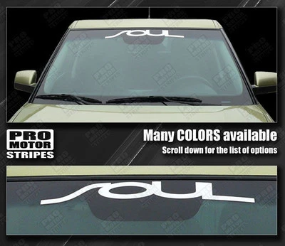 For KIA SOUL Windshield Banner Graphic Decal 2008 2009 2010 2011 2012 2013 Foto 1 de 2