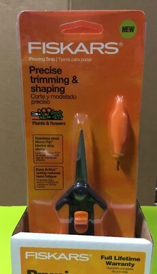 8 Pack FISKARS SS MICRO-TIP TRIMMING PRUNING SNIP New Model SAVE $ W/ BAY HYDRO - Image 1 of 4
