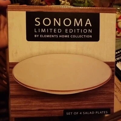 Sonoma Edición Limitada Por Elements Home Colección Juego De 4 Platos De Salda Marca... Foto 1 de 4