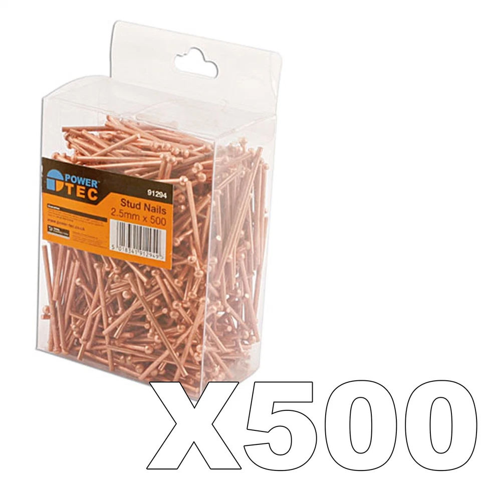 Paquete de 500 uñas para soldador de clavos de panel abolladura PowerTec 91294 de 2,5 mm - Imagen 1 de 1