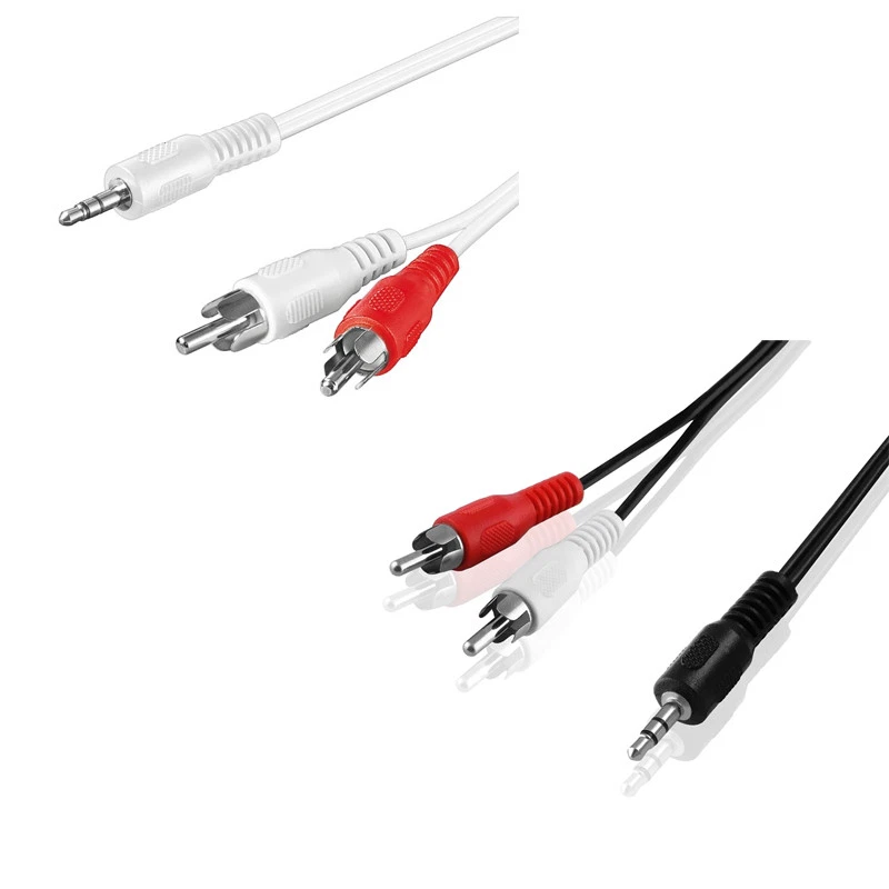 Y Audio Chinch Kabel 2x Cinch Rot Weiß Stecker auf 3,5mm 1x Klinke Kopfhörer - Bild 1 von 1