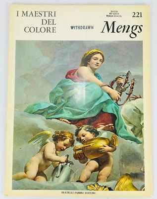 Mengs I Maestri Del Colore Fine Art Collection VTG Paperback 1965 Italian - Image 1 of 4