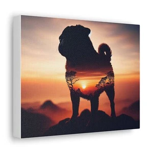 Envolturas de galería de lona PUG DOG - Imagen 1 de 5