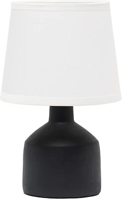 Simple Designs LT2080-BLK Mini Bocksbeutal Concrete Table Lamp, Black Cute - Image 1 of 4