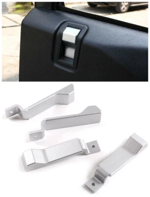 4PCS Alloy Door Grab Handle Lock Pin Silver For Land Rover Defender 2004-2018 - Image 1 of 4