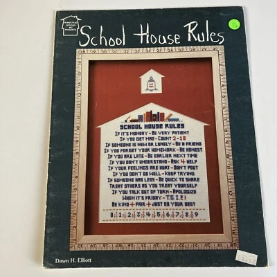 Homestead Designs School House Rules Cross Stitch Leaflet Chart Pattern 1984 - Image 1 of 3