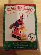 Rare 1998 New Goofy'S Caboose #5 Mickey Express Merry Miniatures Ornament Cute!