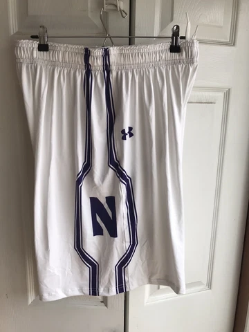 NEW  Under Armour Northwestern Wildcats Basketball On Court Game Shorts Lrg Cover