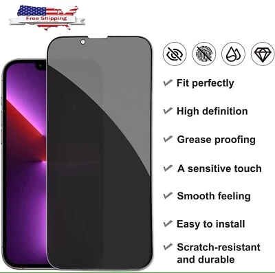 Lot of iPhone 16 15ProMax14131211 Plus Privacy Tempered Glass Screen Protector - Image 1 of 4