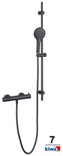 Duschsystem Duschset Duschbrausebatterie Duscharmatur mit Thermostat schwarz