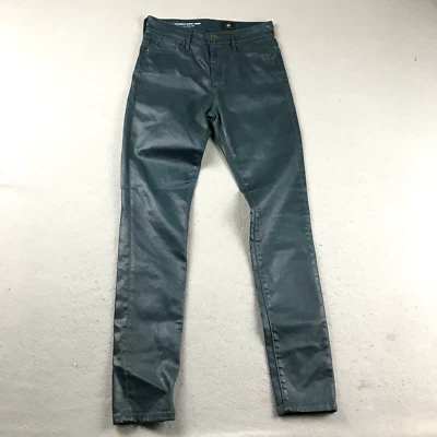 Jeans feminino AG Adriano Goldschmied 25 verde regular The Farrah tornozelo magro - Imagem 1 de 4