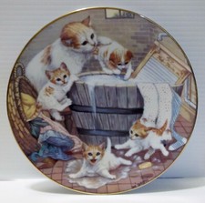 Hamilton Collection Kittens/Cats Country Kitties "All Washed Up" 1988 #01152B