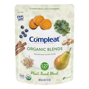 Nestle Compleat Organic Blends Oral Supplement Plant Blend 10.1 oz Pouch 24 Ct - Picture 1 of 5
