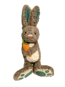 Pier 1 PERCY Conejo Conejo Zanahoria Pies Grandes 27" Peluche Grande Relleno Marrón Pascua - Imagen 1 de 4