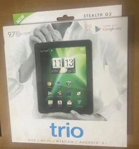 New Trio G2-9 9.7 inch Dural Core Tablet 8GB/ WiFi / Webcam /Android 4.1 - Picture 1 of 8