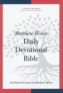 NKJV: Matthew Henry Daily Devotional Bible, HARDCOVER, Red Letter, Comfort Print - Imagen 1 de 10