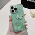 Glitter Case For iPhone 15 14 13 Pro Max Bling Cover Butterfly Shockproof