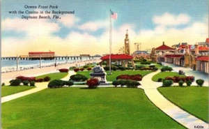 Ocean Front Park Casino Daytona Beach Florida Vintage Postkarte B37. - Bild 1 von 2