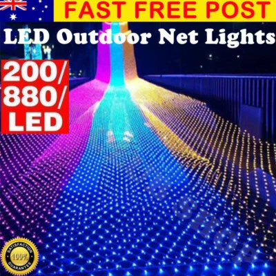 Net Mesh LED String Fairy Curtain Light Xmas Party Wedding Outdoor Decor AU Plug - image 1 of 4