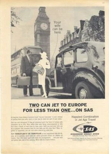 1960 SAS Scandinavian Airlines System PRINT AD - Bild 1 von 1