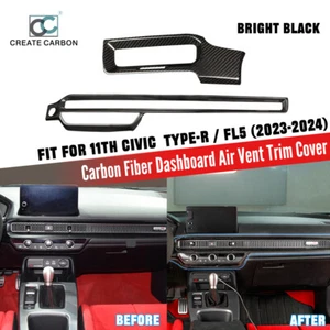 Dry Carbon Fiber Dashboard Cover Trim For Honda 11th Gen Civic Type R FL5 (LHD) - Picture 1 of 6