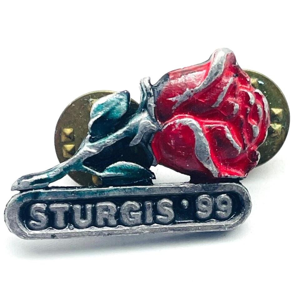 STURGIS 99 Pin Rosa Tono Peltre Solapa Tie Tack Moto Rally LEER Foto 1 de 4