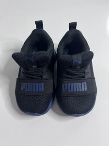 PUMA Infant/Toddler Wired Run Unisex Black Sneakers - Breathable Lightweight - Picture 1 of 7